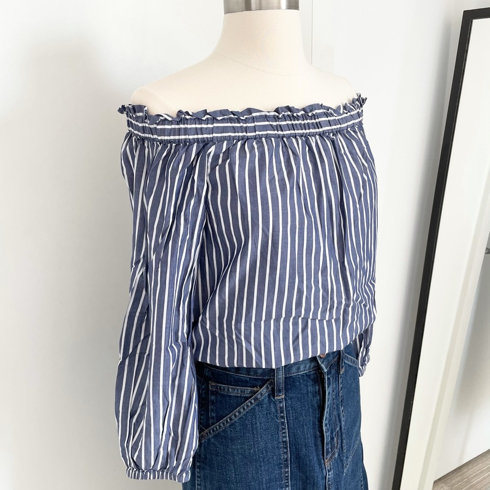 J.Crew | Striped Off-Shoulder Top - Picture 6 of 10